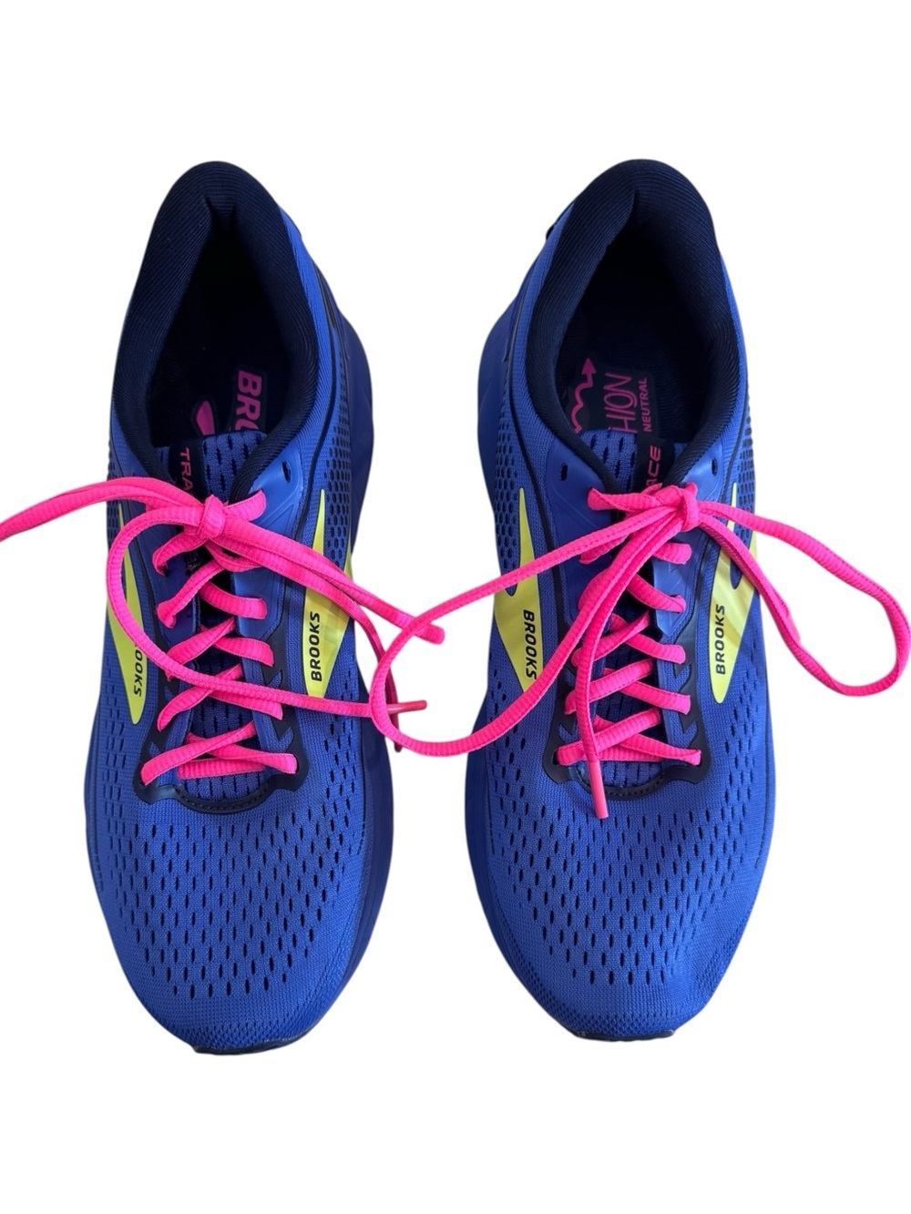 Brooks Trace 2 Running Shoes Women’s 8.5 Blue Pink Cushioned Athletic Sneakers - Picture 4 of 10